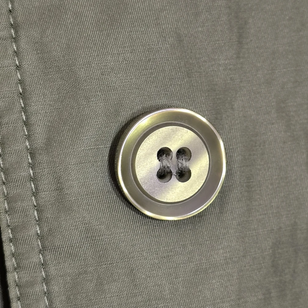 Gallery Trench Coat Outdoor Women L Green Jacket Removable Hood Button Pockets - Picture 6 of 16